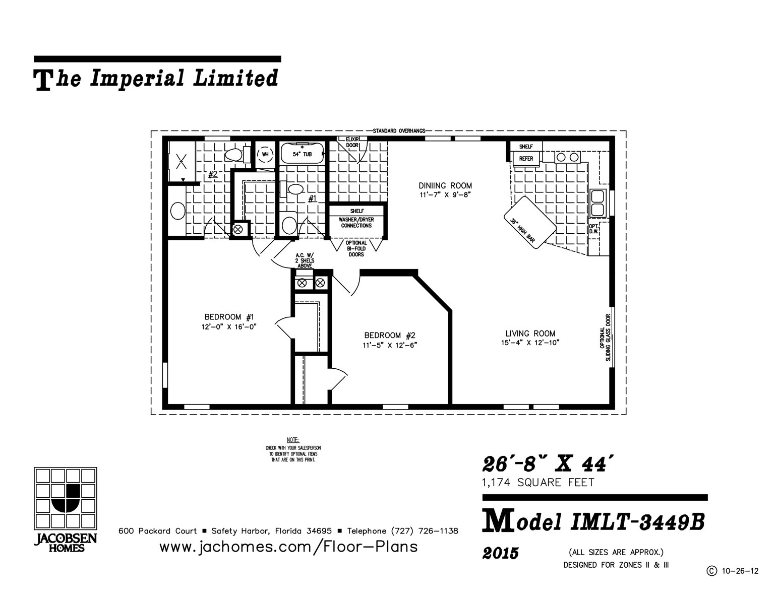 IMLT3449B Mobile Home Floor Plan Ocala Custom Homes