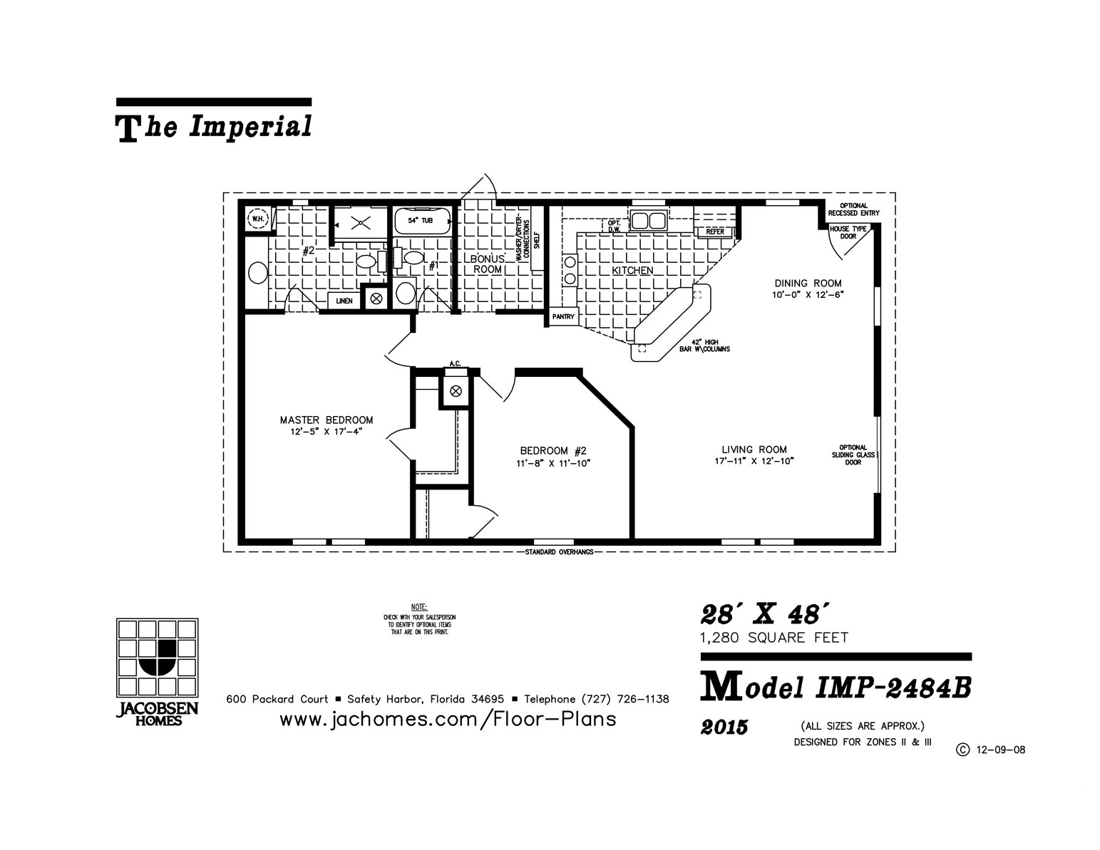IMP 2484B Mobile Home Floor Plan Ocala Custom Homes