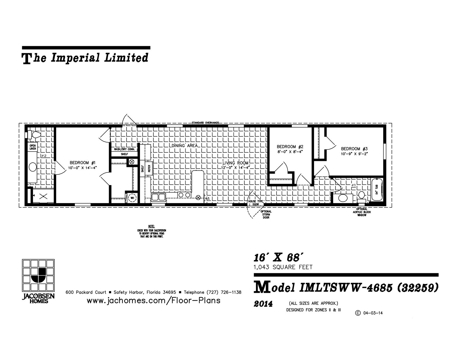 IMLT 4685 Mobile Home Floor Plan Ocala Custom Homes