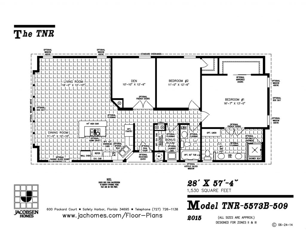 TNR5573B Mobile Home Floor Plan Ocala Custom Homes