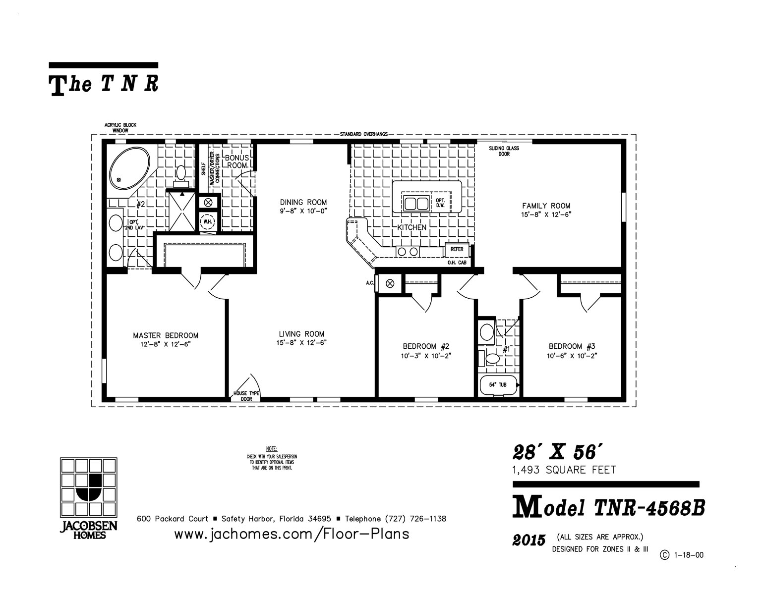 TNR4568B Mobile Home Floor Plan Ocala Custom Homes