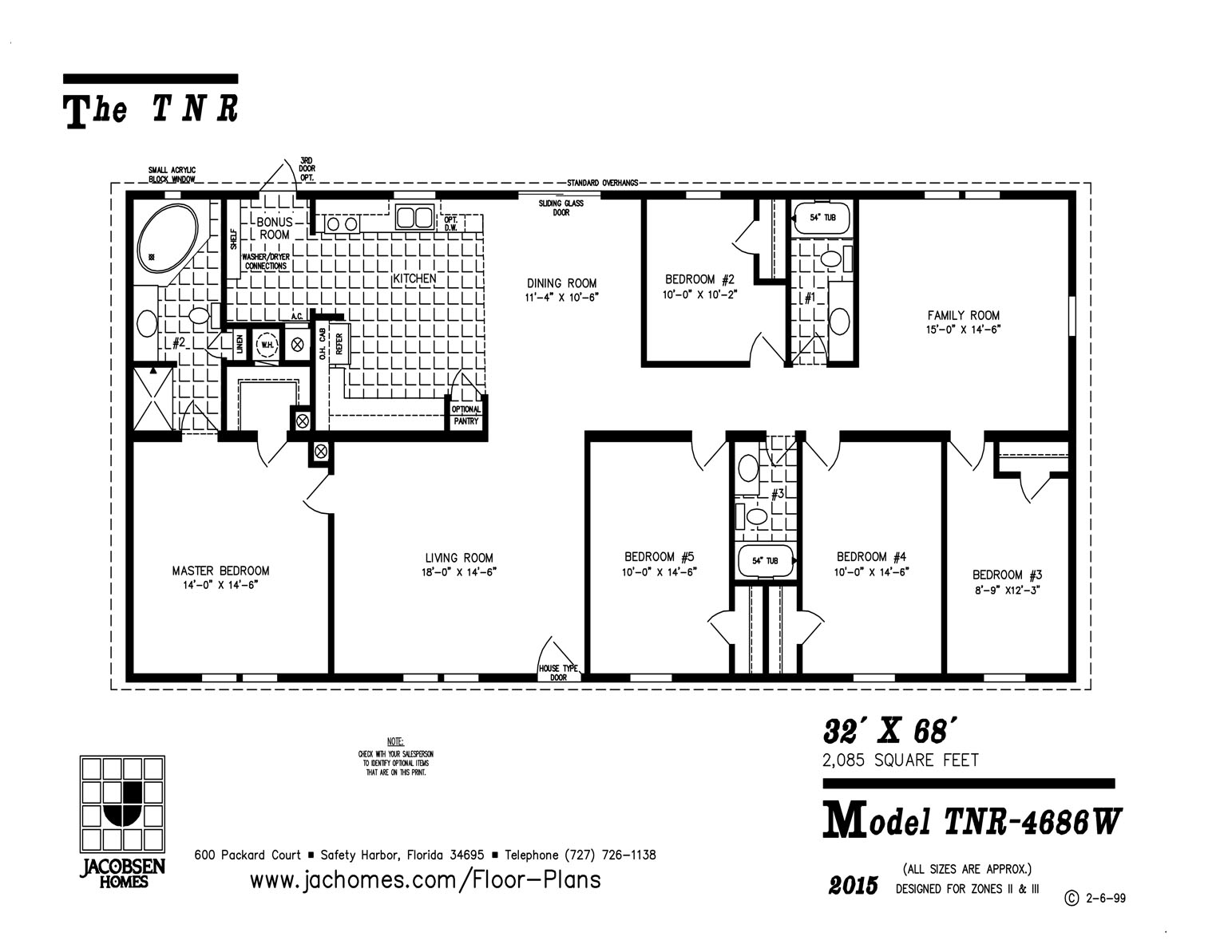 TNR4686W Mobile Home Floor Plan Ocala Custom Homes