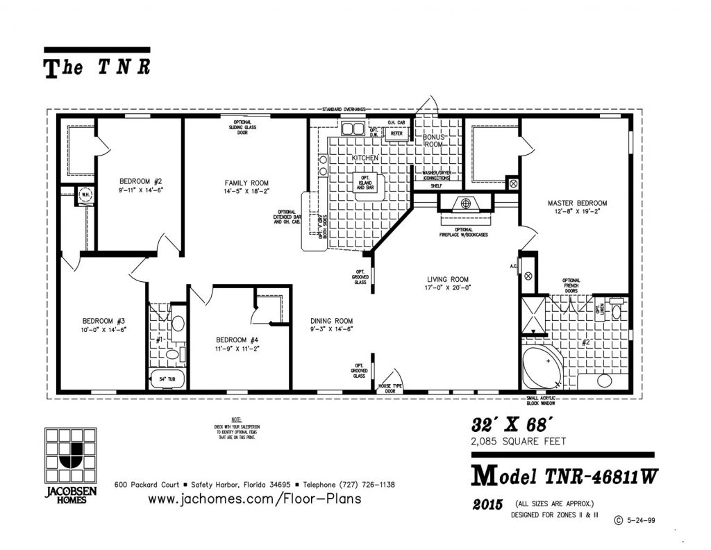 TNR46811W Mobile Home Floor Plan Ocala Custom Homes