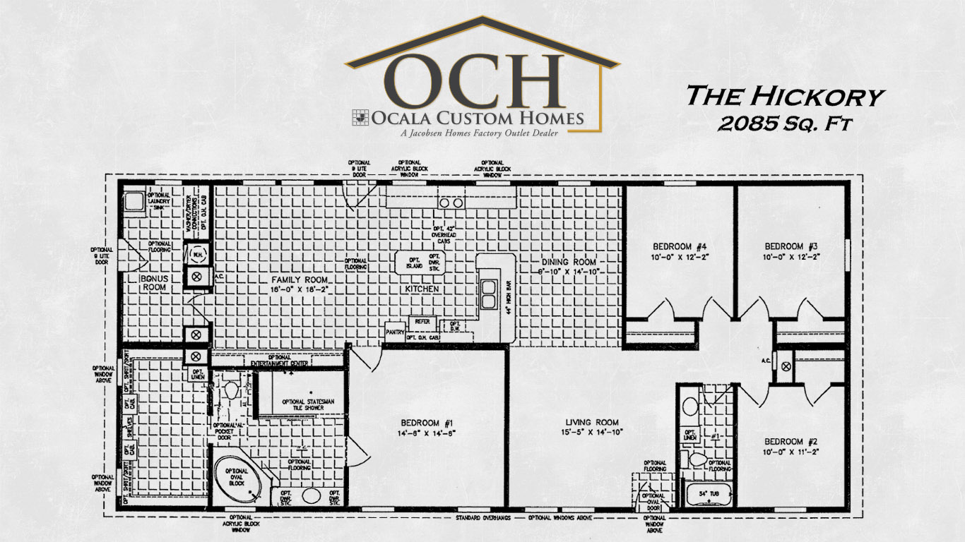 Ocala Custom Homes Floorplans The Hickory Ocala Custom Homes