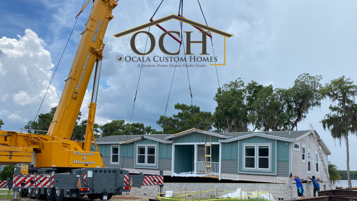 Ocala Custom Homes Off Frame Modular Installation On A Stem Wall